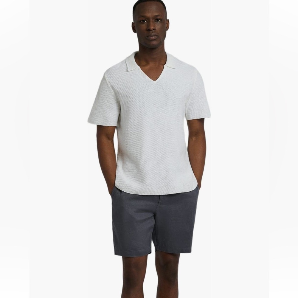 Men's Onia Cotton Crochet Johnny Polo